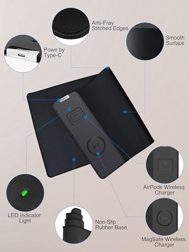 Mouse Pad with 15W Wireless Charging, 31.5"x11.81" XL Large Desk Mat - Image 6