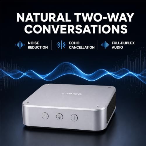 Conference Speakerphone, 4-Mic 360° Pickup, Bluetooth 5.3 & USB - Image 3