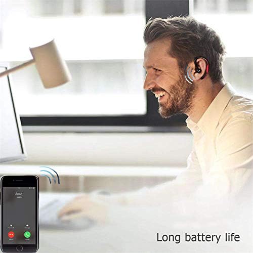 Wireless Headset Earpiece Headphone Handsfree Call Earpiece Noise Cancelling Earbud Headsets Long Standby Time Earphone Compatible with Smart Cell Phones Trucker Car Driver Business Office Men Women - Image 3
