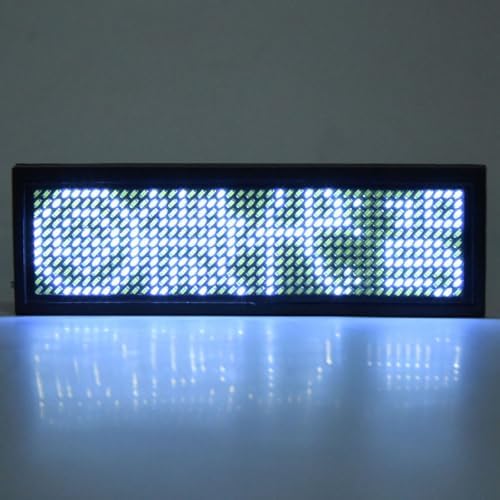 GOWENIC LED Name Badge with 4 Character Scrolling Display (White) - Image 2