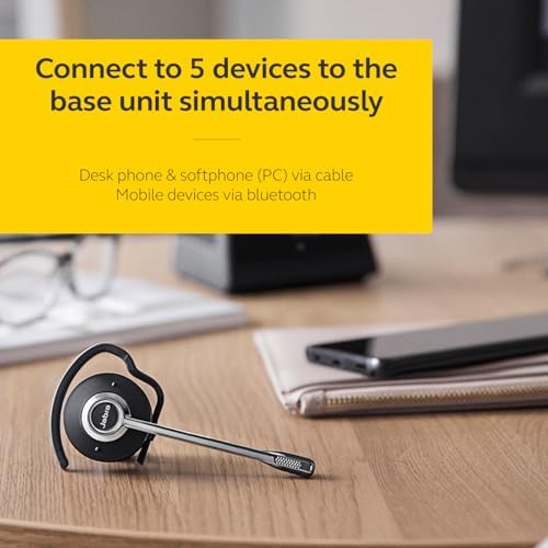 Jabra Engage 75 SE (Second Edition) Wireless Headset, Convertible – Telephone Headset with Industry-Leading Wireless Performance, Advanced Noise-Cancelling Microphone, All Day Battery Life - Black - Image 6
