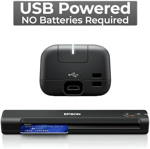 Workforce Es-50 Portable Document Scanner for Laptop - Complete Bundle for Pc and Mac – Best Travel Photo Scanner, with Feeder, Wireless, Mobile Friendly, Mini USB Cable Included (Renewed) - Image 5