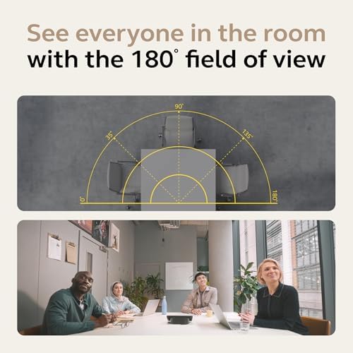 Jabra PanaCast 50 Video Bar System - All-in-one Meeting Room Solution, Audio bar, 180° Full-Room Webcam, Intelligent AI-Enabled Features, and PanaCast Control Touchscreen - Zoom Certified - Black - Image 5