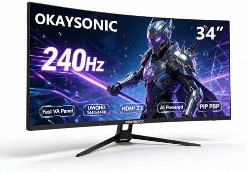 34" Curved Gaming Monitor 240Hz 1500R WQHD 3440X1440P by Unknown