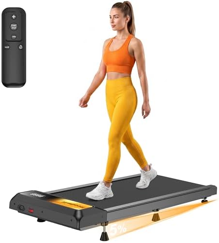Walking Treadmill Pad with Incline 2.5HP Under Desk Walking and Running Pad Portable Treadmills for Home Office Small Compact Walk Pad Machine with Remote Control 265lbs Capacity by Unknown