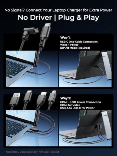 Laptop Screen Extender 15.6" FHD 1080P IPS Portable Monitor Above Laptop - Image 4