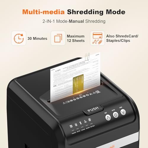 Bonsaii 200-Sheet Auto Feed Micro Cut Heavy Duty Paper Shredder for Office - Image 3