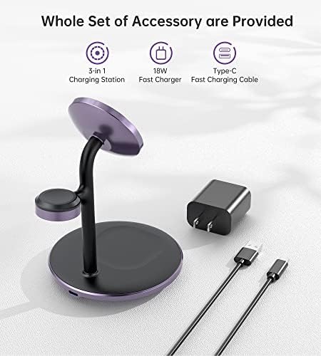 3 in 1 Magnetic Wireless Charging Station for Apple Devices,15W for Magsafe - Image 7