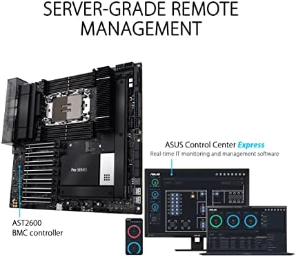 ASUS Pro WS W790 SAGE SE Intel LGA 4677 CEB Motherboard,PCIe 5.0, 7 xPCIe 5.0 x16 Slots,DDR5 R-DIMM, 2x10G BMC LAN, LAN Server-Grade Remote Management,Front and Rear USB 3.2 Gen 2x2 Type-C®,ACCE - Image 3