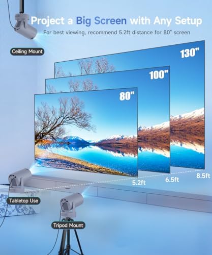 Mini Portable Projector with WiFi 6 Bluetooth 5.4, 4K Support Built in Apps - Image 4