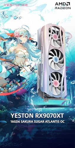Yeston Sakura Atlantis Radeon RX 9070 XT 16G GDDR6 256bit 4nm Video Cards Desktop Computer PC Graphics Card - Image 2