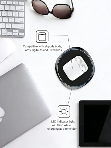 NANAMI 10W Max Wireless Charger Pad for iPhone, Samsung Galaxy and AirPods - Image 3