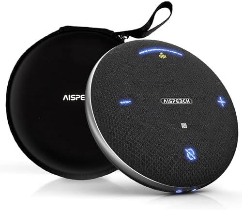 Conference Room Microphone and Speaker for Interviews and Teaching, Black by StreamlinesworkflowsthroughAISPEECHintelligentvoiceinteractiontechnology
