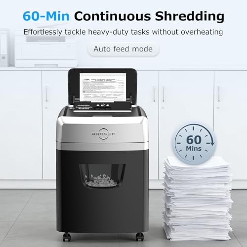 BONSEN 150-Sheet Autofeed Micro-Cut Heavy Duty Paper Shredder for Office - Image 5