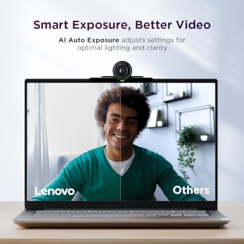 Lenovo 4K Pro Webcam, AI Noise Cancellation and Enhanced Image Quality, 4K Resolution, 4X Digital Zoom, Physical Privacy Shutter, Auto Light Adjustment, Directional Microphone, Teams Certified, Black - Image 4