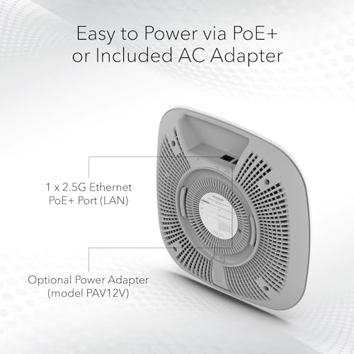 NETGEAR Cloud Managed Wireless Access Point (WAX615PA) - WiFi 6 Dual-Band AX3000 Speed | Up to 256 Client Devices | 802.11ax | Insight Remote Management | PoE+ Powered or Included AC Adapter - Image 4