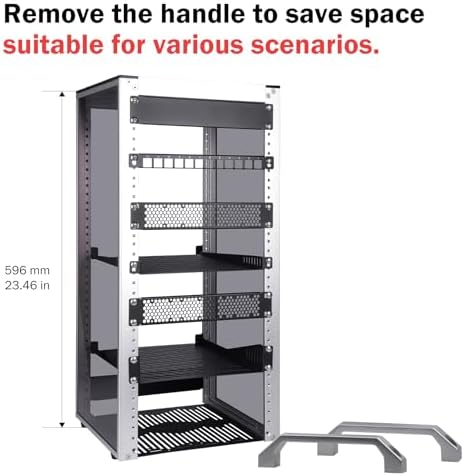 GeeekPi 12U Network Rack, 10 inch Mini Server Rack for Network, Servers, Audio, and Video Equipment, DeskPi RackMate T2 Rackmount, 10.23 inch Depth - Image 4