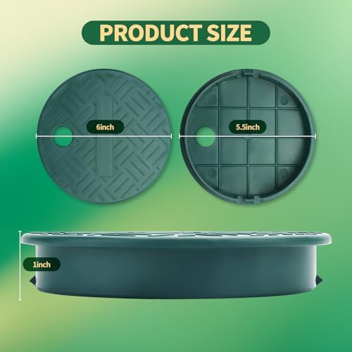 Sprinkler Valve Cover，ID 5.5" OD 6" Sprinkler Irrigation Valve Box,Valve Box Cover Lid for Outdoor Sprinkler Irrigation Control Water System Lawn,Ideal for Irrigation Systems & Landscaping - Image 2
