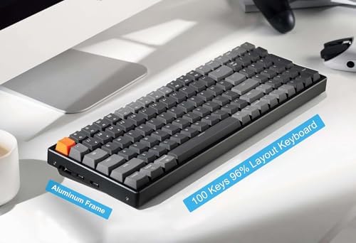 Keychron K4 Bluetooth Wireless Mechanical Keyboard RGB LED Backlit, Hot-swappable Compact 100 Keys USB Wired Computer Gaming Keyboard Aluminum Frame for Mac Windows, Gateron Blue Switch - Image 3