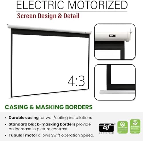 Akia Screens 104" Motorized Projector Screen 4:3 – Electric Drop Down with Remote, 8K/4K HD & 3D Ready, Ceiling or Wall Mount – AK-MOTORIZE104VW - Image 4
