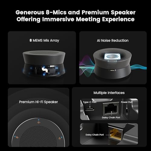 Nearity A20S 4-Pack Conference Speaker with 8 MEMS Mics, Daisy Chain - Image 3