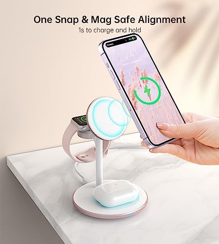 3 in 1 Magnetic Wireless Charging Station for Apple Devices,15W for Magsafe - Image 2