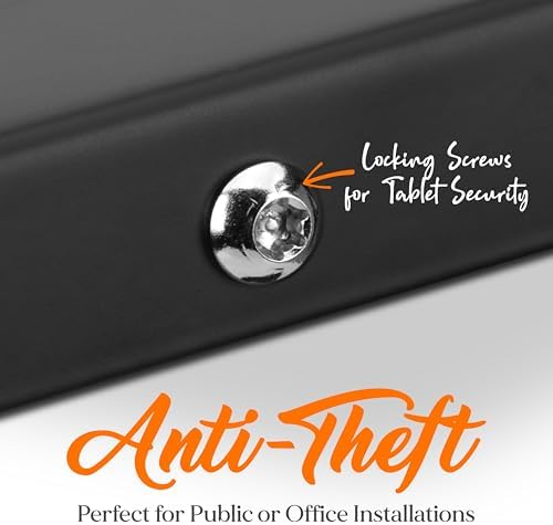 Pyle Anti-Theft Tablet Security Stand Kiosk - Heavy Duty Aluminum Metal Floor Standing Mount Tablet Case Holder Display w/ 37.80 Inch Pole Height, Designed for iPad 2 3 4 Air Tablets -PSPADLK45 Black - Image 3