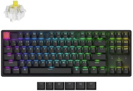 Keychron K8 V2 Wireless RGB Mechanical Keyboard, 87-Key TKL Layout, QMK Launcher Custom, Hot-Swap Banana Switch, Shine-Through Keycaps, Bluetooth 5.2 & Wired, Aluminum Frame, for Mac/Windows/Linux by Keychron