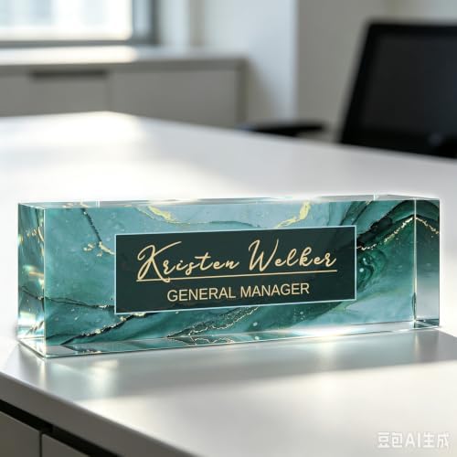 Desk Name Plate Personalized, Custom Name Plate for Desk, Acrylic Desktop Accessories, Office Gift & Decor for Women Men, Teacher Nurse Boss Employee Appreciation Gifts - Image 2