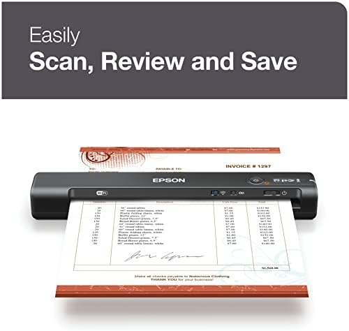 Epson Workforce ES-60W Wireless Compact Mobile Document Scanner - Image 5