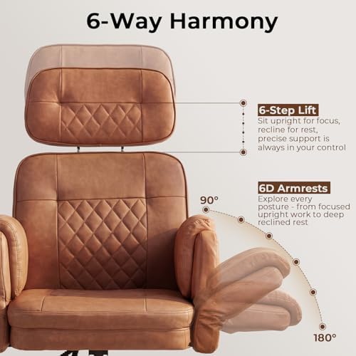 Big and Tall Ergonomic Office Chair, Criss Cross Desk Chair with Pivot Arms - Image 3