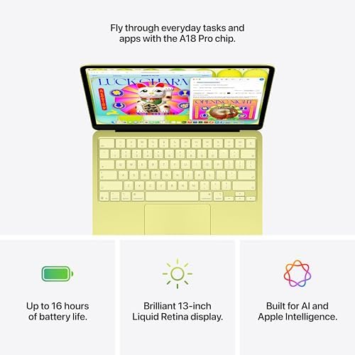 Apple 2026 MacBook Neo 13-inch Laptop with A18 Pro chip: Built for AI and Apple Intelligence, Liquid Retina Display, 8GB Unified Memory, 256GB SSD Storage; Citrus with AppleCare+ (3 years) - Image 5