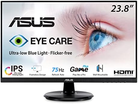 ASUS VA24DQ 24 Inch 1080P Computer Monitor, HDMI, DisplayPort, VGA, Speaker by Unknown