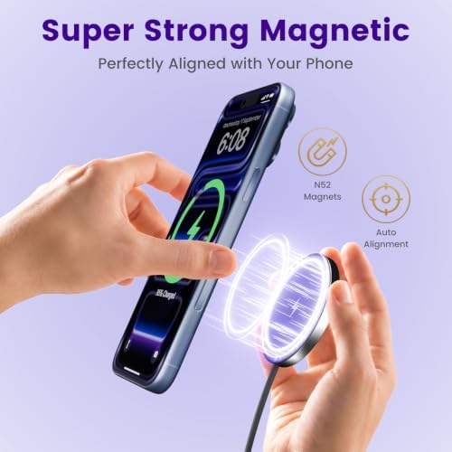 15W Wireless Charger for Apple MagSafe Charger, Magnetic Fast Charging Pad - Image 5