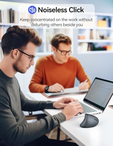 TECKNET Wireless Ergonomic Mouse, Rechargeable Wireless Vertical Mouse - Image 5