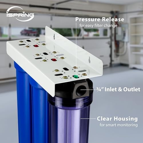 iSpring Whole House Water Filter System w/First-Stage Clear Housing - Image 3