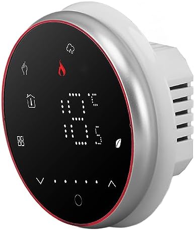 ViaGasaFamido Smart Thermostat, LED Display, Accurate Temperature Control, Programmable Device for Water Heating Systems, Compatible with Standard Recessed Boxes (Black) - Image 3