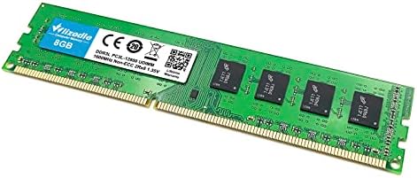 DDR3/DDR3L 32GB Kit (4x8GB) RAM 1600MHz CL11 UDIMM, Desktop Memory Module PC3-12800/PC3L-12800 240-Pin 1.35V/1.5V 2Rx8 Dual Rank Non-ECC Unbuffered PC Computer RAM Stick Upgrade - Blue - Image 3