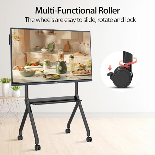 Smart Board Stand for Interactive Whiteboard 47"-65", Four Lockable Wheels, Design for The Modern Office or Classroom - Image 2