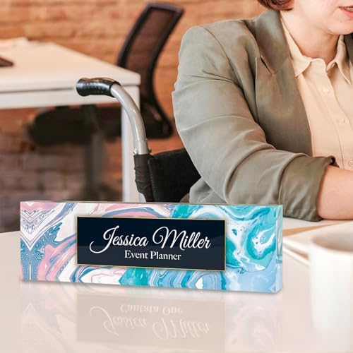 Personalized Acrylic Office Desk Name Plate with Name and Title - Image 3