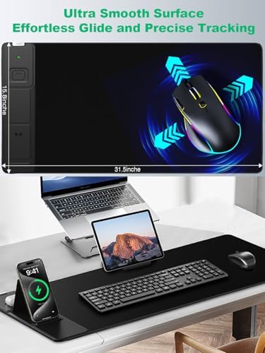 Mouse Pad, Office Desk Mat, Large Gaming Mousepad with Superior Micro-Weave Cloth, XXL Desk Pad with Stitched Edges, Non-Slip, Waterproof Writing Keyboard Pad for Gamer, Laptop, Work & Home - Image 6