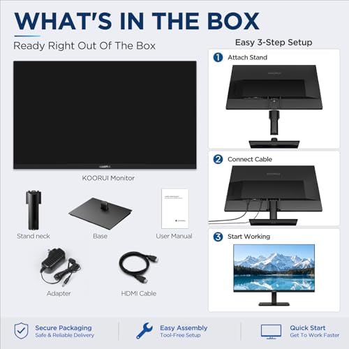 KOORUI 27-inch Computer Monitor, 144Hz FHD VA for Work, Stream & Play - Image 6