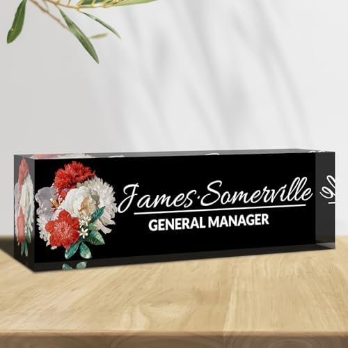 Desk Name Plate Personalized, Custom Name Plate for Desk, Acrylic Desktop Accessories, Office Gift & Decor for Women Men, Teacher Nurse Boss Employee Appreciation Gifts by PersonalizedGifts