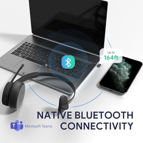 Yealink BH70 Mono Wireless Headset with Mic for Work, Bluetooth Headphone Teams Certified, up to 35h Talk Time, 91g Lightweight Comfort, USB-C to A - Image 2