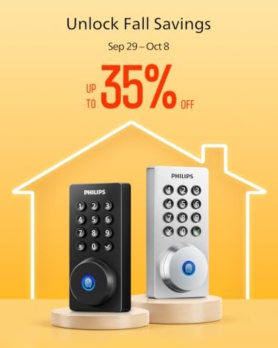 Philips Wi-Fi Smart Deadbolt Lock, Keyless Entry Door Locks for Front Door - Image 2