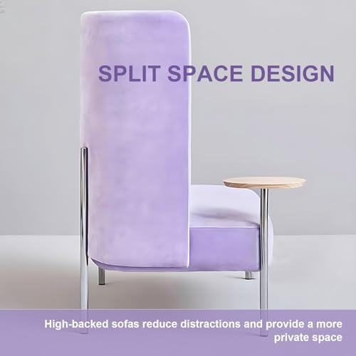 Privacy Seat - Office Guest & Reception Chairs with Purple Modern Shades,Privacy Chair&Modular Seating Includes High Privacy Backrest for Meeting Room,Study,Recreation Area (Purple) - Image 3
