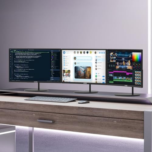 Kado 3-Pack Trio 27" Curved 1500R 1920x1080 75Hz FHD Computer Monitor - Image 5
