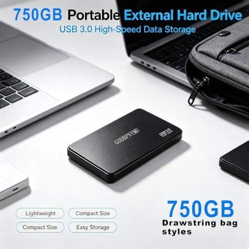 750GB External Hard Drive USB 3.0 – Plug & Play - Image 3