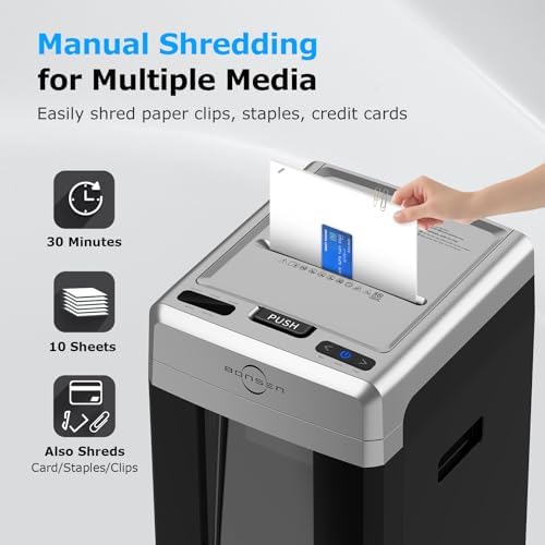BONSEN 320-Sheet Micro Cut P-5 High Security Auto Feed Heavy Duty Shredder - Image 3