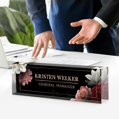 Custom Name Plate for Desk, Acrylic Desk Name Plate Personalized, Employee Appreciation Gifts, Office Desk Accessories for Woman Teacher Nurse, Coworker Gifts for Manager Assistant - Image 2